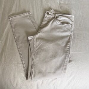 H & M Classic High-Rise Beige Chinos